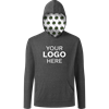 YOUR LOGO HERE ADULT TRIBLEND PULLOVER HOODIE BLACK 3 EXTRA LARGE SOLID
