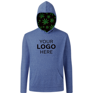 CANNABIS PULLOVER TRIBLEND BLUE 2 EXTRA LARGE SOLID