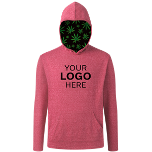 CANNABIS PULLOVER TRIBLEND RED 2 EXTRA LARGE SOLID