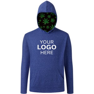 CANNABIS PULLOVER TRIBLEND ROYAL 2 EXTRA LARGE SOLID
