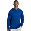 BLU-X-DRI LONG SLEEVE HOODED TEE ROYAL MEDIUM SOLID