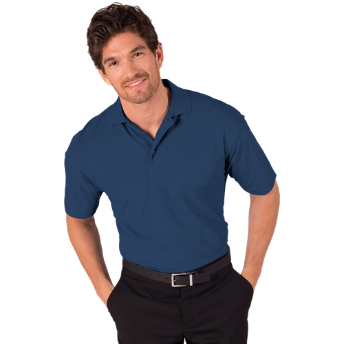 MENS S/S VALUE PIQUE POLO  -  NAVY 2 EXTRA LARGE SOLID