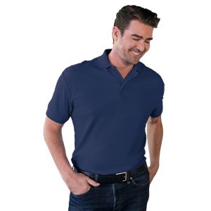 MENS VALUE SOFT TOUCH PIQUE POLO  -  NAVY 2 EXTRA LARGE SOLID