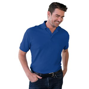 MENS VALUE SOFT TOUCH PIQUE POLO  -  ROYAL 2 EXTRA LARGE SOLID