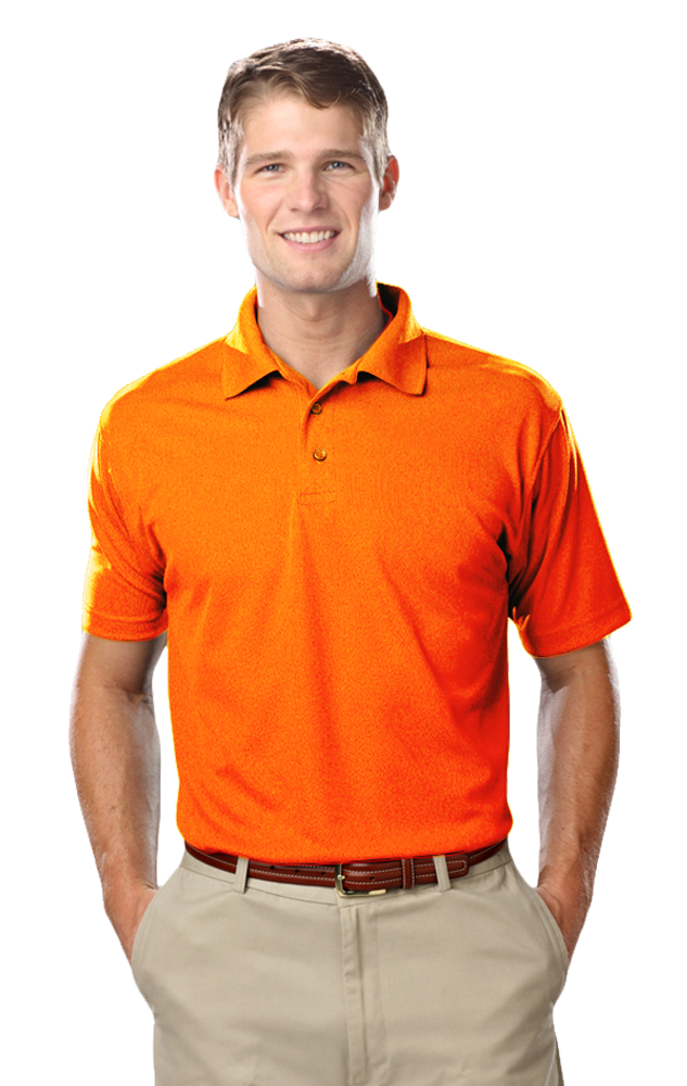 MEN&#8216;S HIGH VISIBILITY PIQUE POLO SOLID  -  ORANGE 2 EXTRA LARGE SOLID-Blue Generation