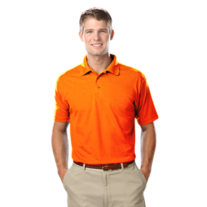 MEN'S HIGH VISIBILITY PIQUE POLO SOLID  -  ORANGE 2 EXTRA LARGE SOLID