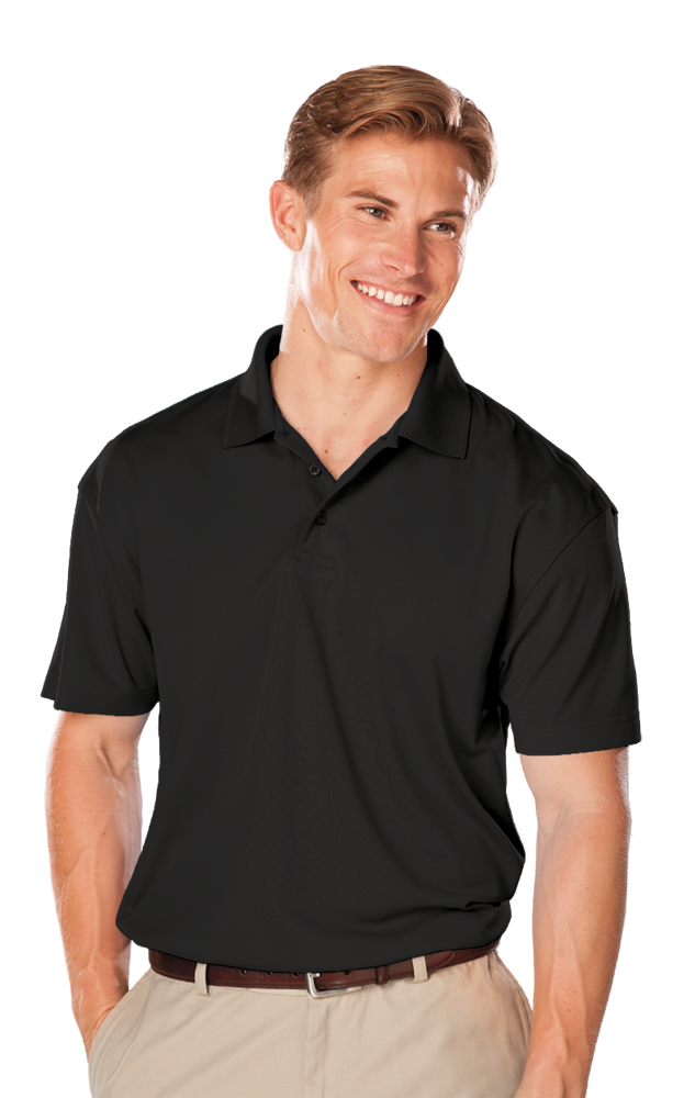 MENS AVENGER MICRO PIQUE S/S POLO BLACK 2 EXTRA LARGE SOLID-Blue Generation
