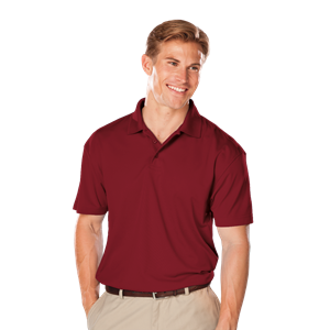 MENS AVENGER MICRO PIQUE S/S POLO BURGUNDY 2 EXTRA LARGE SOLID