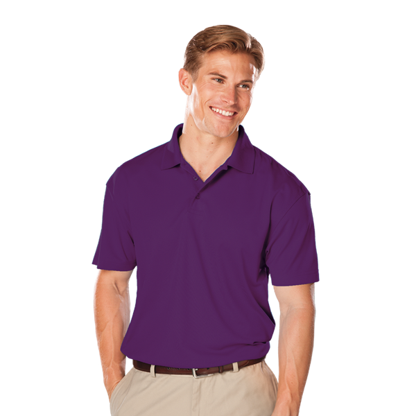 MENS AVENGER MICRO PIQUE S/S POLO PURPLE 2 EXTRA LARGE SOLID