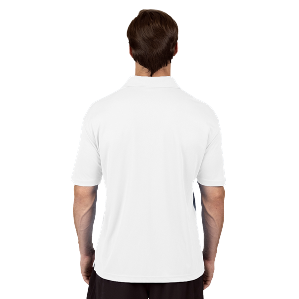 MENS AVENGER MICRO PIQUE S/S POLO WHITE 5 EXTRA LARGE SOLID