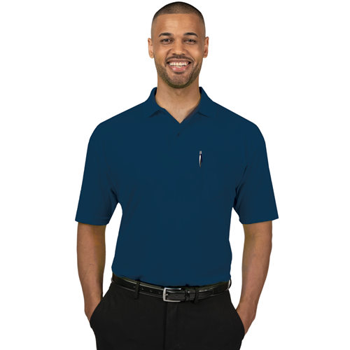 AVENGER POCKET POLO NAVY 2 EXTRA LARGE SOLID