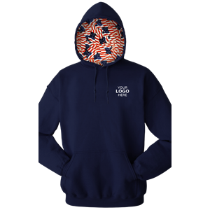 Americana ADULT FLEECE PULLOVER HOODIE NAVY 2 EXTRA LARGE SOLID