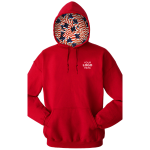 Americana ADULT FLEECE PULLOVER HOODIE RED 2 EXTRA LARGE SOLID