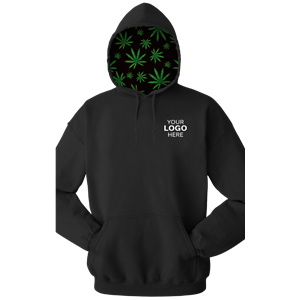 Cannabis Adult Pullover Hoodie BLACK EXTRA SMALL SOLID