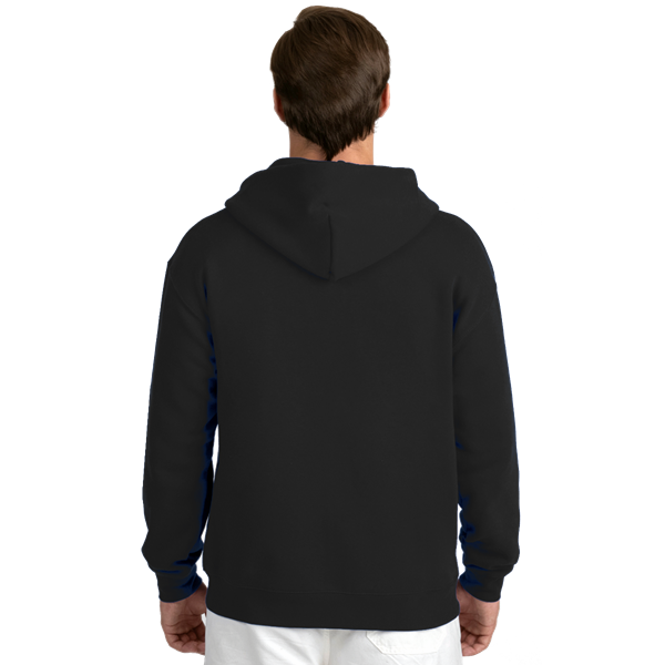 ADULT FLEECE PULLOVER HOODIE  -  BLACK EXTRA SMALL SOLID