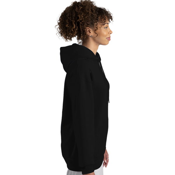 ADULT FLEECE PULLOVER HOODIE  -  BLACK EXTRA SMALL SOLID