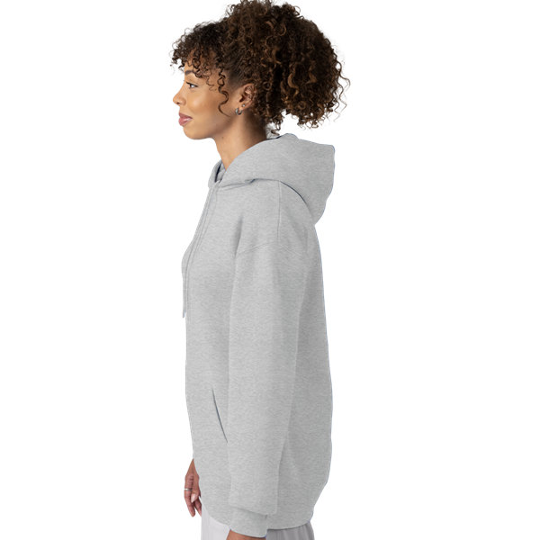 ADULT FLEECE PULLOVER HOODIE  -  HEATHER GREY EXTRA SMALL SOLID