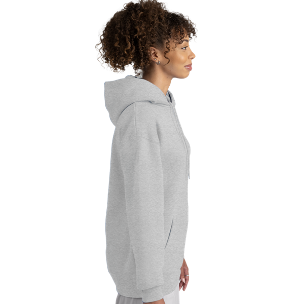 ADULT FLEECE PULLOVER HOODIE  -  HEATHER GREY EXTRA SMALL SOLID