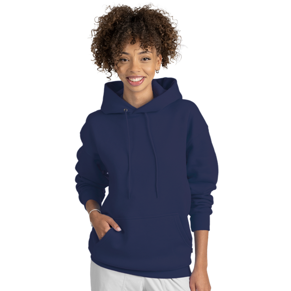 ADULT FLEECE PULLOVER HOODIE  -  NAVY EXTRA SMALL SOLID