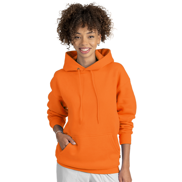 ADULT FLEECE PULLOVER HOODIE  -  ORANGE EXTRA SMALL SOLID