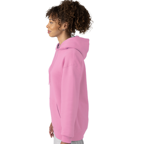 ADULT FLEECE PULLOVER HOODIE  -  DARK PINK EXTRA SMALL SOLID