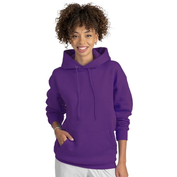 ADULT FLEECE PULLOVER HOODIE  -  TEAM PURPLE EXTRA SMALL SOLID