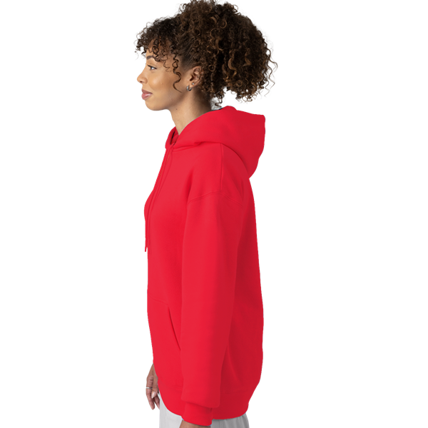 ADULT FLEECE PULLOVER HOODIE  -  RED EXTRA SMALL SOLID