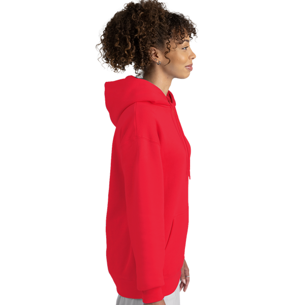 ADULT FLEECE PULLOVER HOODIE  -  RED EXTRA SMALL SOLID