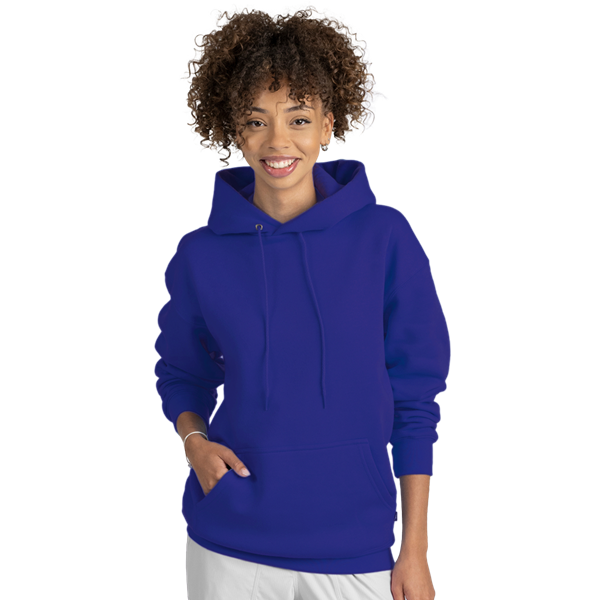 ADULT FLEECE PULLOVER HOODIE  -  ROYAL EXTRA SMALL SOLID