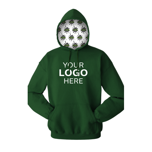 YOUR LOGO HERE FLEECE PULLOVER HOODIE HUNTER 2 EXTRA LARGE SOLID