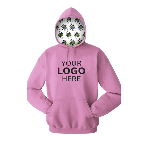 YOUR LOGO HERE FLEECE PULLOVER HOODIE DARK PINK EXTRA LARGE SOLID