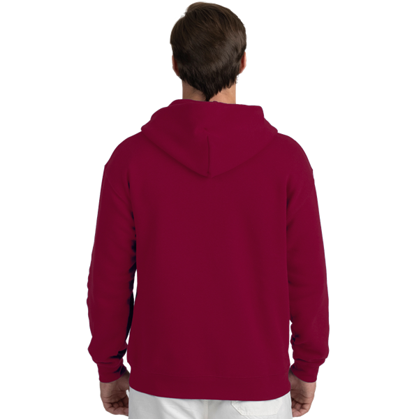 ADULT FLEECE ZIP FRONT HOODIE  -  BURGUNDY EXTRA SMALL SOLID