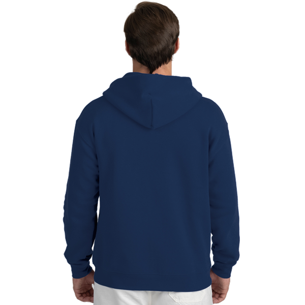 ADULT FLEECE ZIP FRONT HOODIE  -  NAVY EXTRA SMALL SOLID