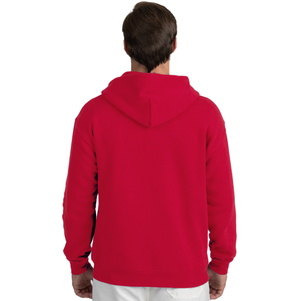 ADULT FLEECE ZIP FRONT HOODIE  -  RED 2 EXTRA LARGE SOLID