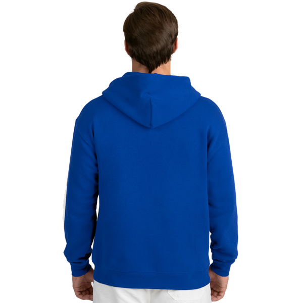 ADULT FLEECE ZIP FRONT HOODIE  -  ROYAL EXTRA SMALL SOLID