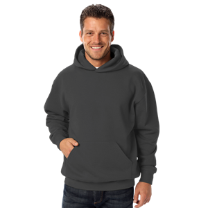 ADULT FLEECE PULL OVER HOODIE CARBON 2 EXTRA LARGE SOLID