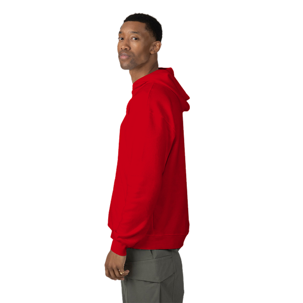 ADULT FLEECE PULL OVER HOODIE RED 2 EXTRA LARGE SOLID