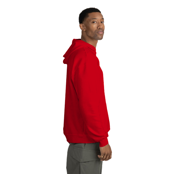 ADULT FLEECE PULL OVER HOODIE RED 2 EXTRA LARGE SOLID