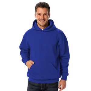 ADULT FLEECE PULL OVER HOODIE ROYAL 2 EXTRA LARGE SOLID