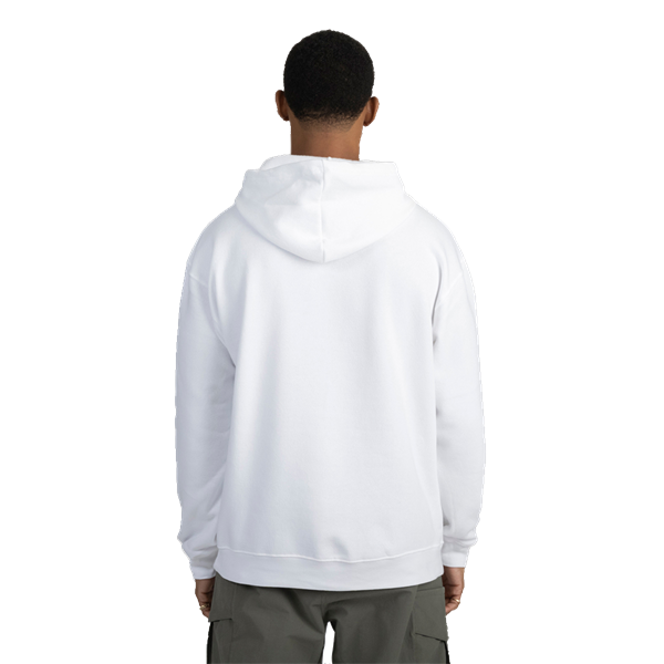 ADULT FLEECE PULL OVER HOODIE WHITE 2 EXTRA LARGE SOLID