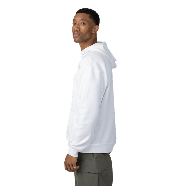 ADULT FLEECE PULL OVER HOODIE WHITE 2 EXTRA LARGE SOLID