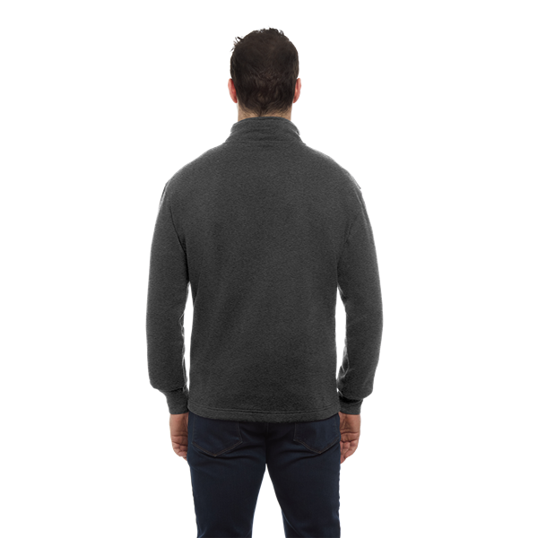 1/4 ZIP WESTPORT PULL OVER ESSENTIAL FLEECE DARK HEATHER GREY 2 EXTRA LARGE SOLID