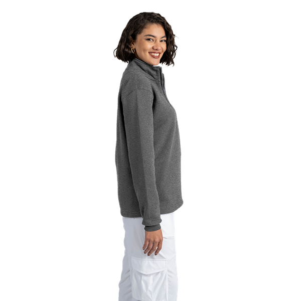 1/4 ZIP WESTPORT PULL OVER ESSENTIAL FLEECE DARK HEATHER GREY 2 EXTRA LARGE SOLID