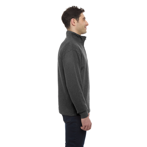1/4 ZIP WESTPORT PULL OVER ESSENTIAL FLEECE DARK HEATHER GREY 2 EXTRA LARGE SOLID