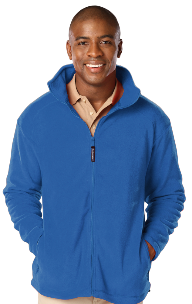 9951-BLU-S-SOLID|BG9951|Men's Micro Fleece Full Zip Jacket