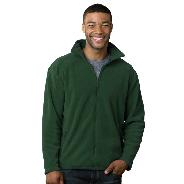 MENS POLAR FLEECE JACKET  -  HUNTER SMALL SOLID