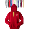 CUSTOM DRAWSTRING PULLOVER HOODIE RED 2 EXTRA LARGE SOLID